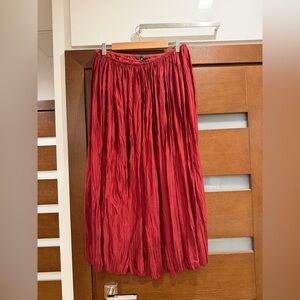 The Row Juri Pleated Silk Skirt